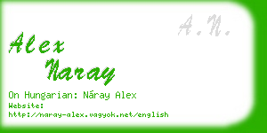alex naray business card