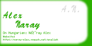 alex naray business card